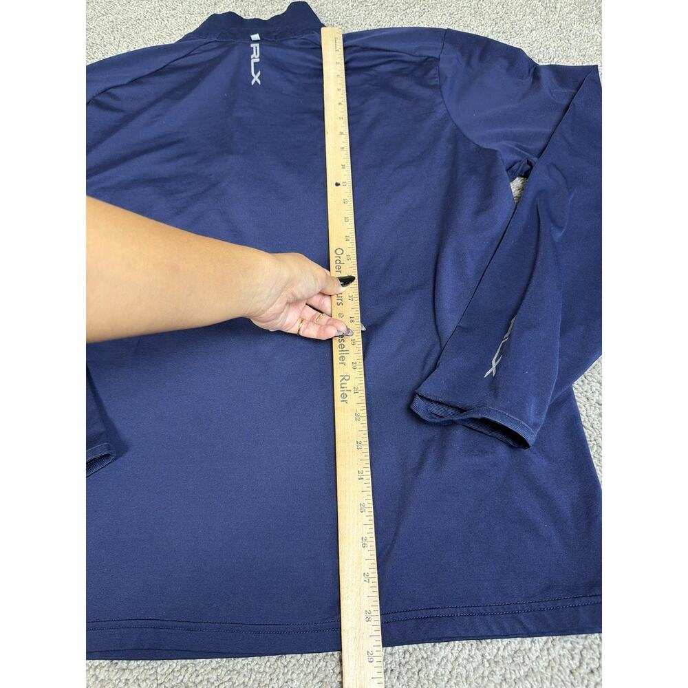 RLX Ralph Lauren Golf Jacket Mens XL Navy Windshirt 1/4 Zip Moisture Wicking - Picture 6 of 10